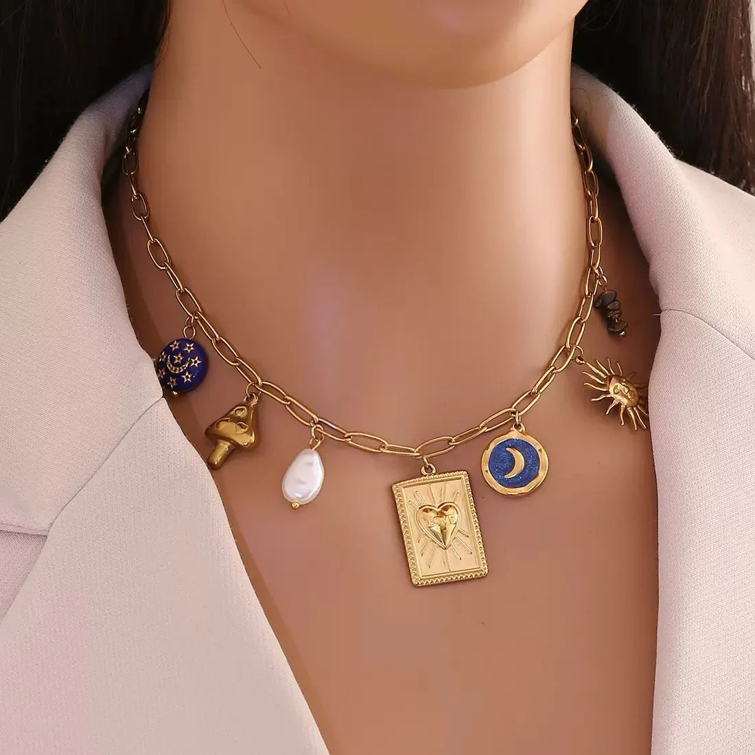 Lumière Vintage Charm Necklace - Image 2