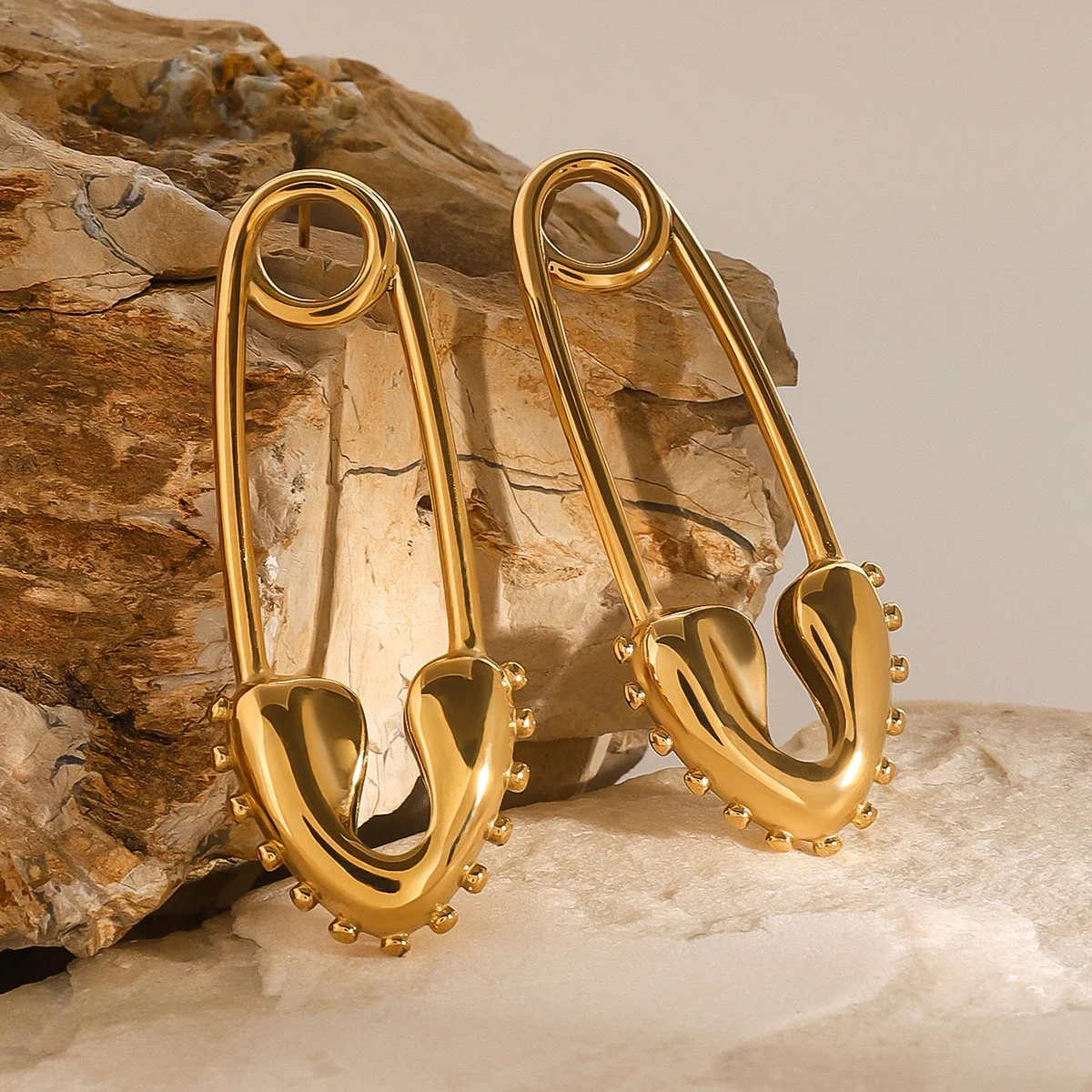 Main Character Safety Pin Earrings