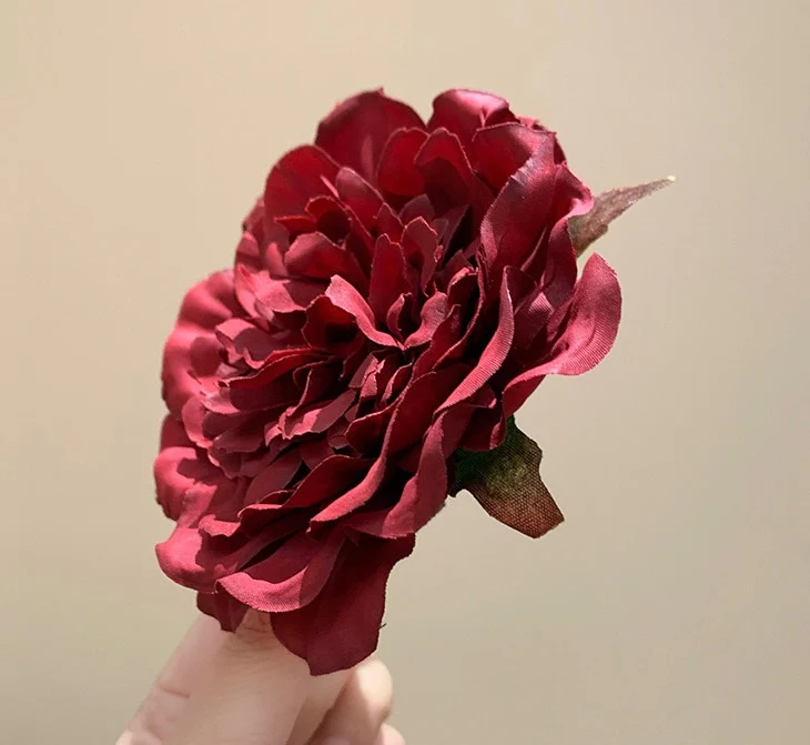 Maple Maroon Floral Hair Clip - Image 2