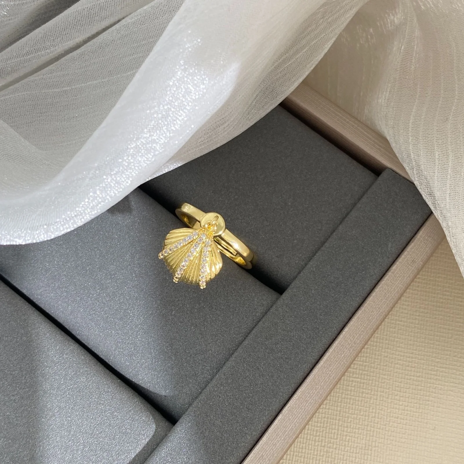 Marissa Dangling-Shell Ring - Image 2