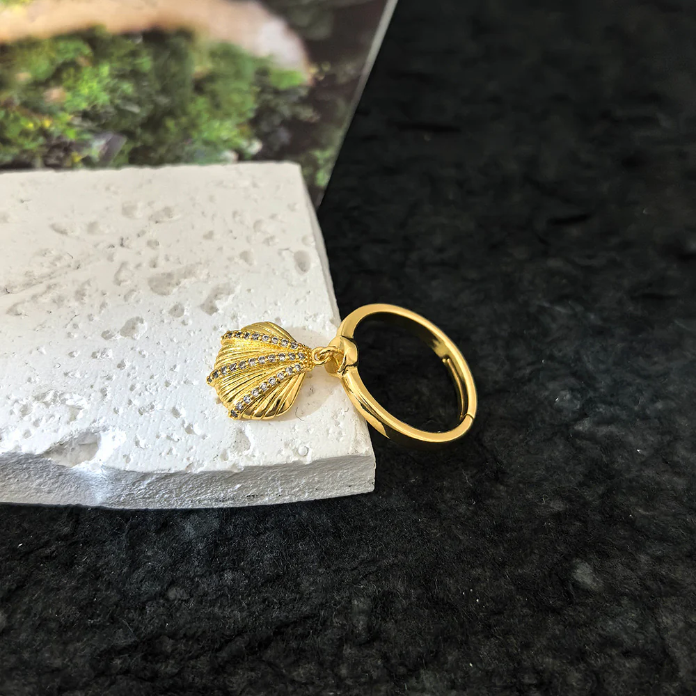 Marissa Dangling-Shell Ring - Image 3