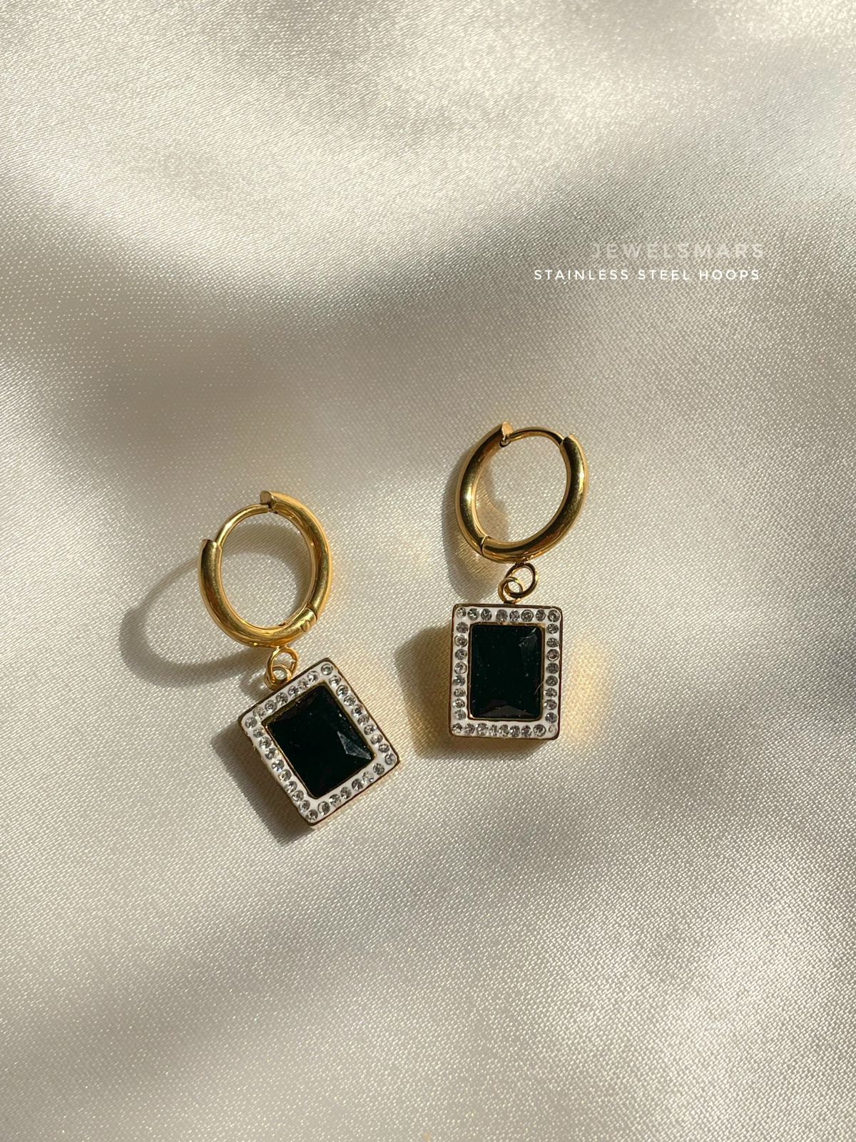 Martha Earrings - black (stainless steel) - Image 2