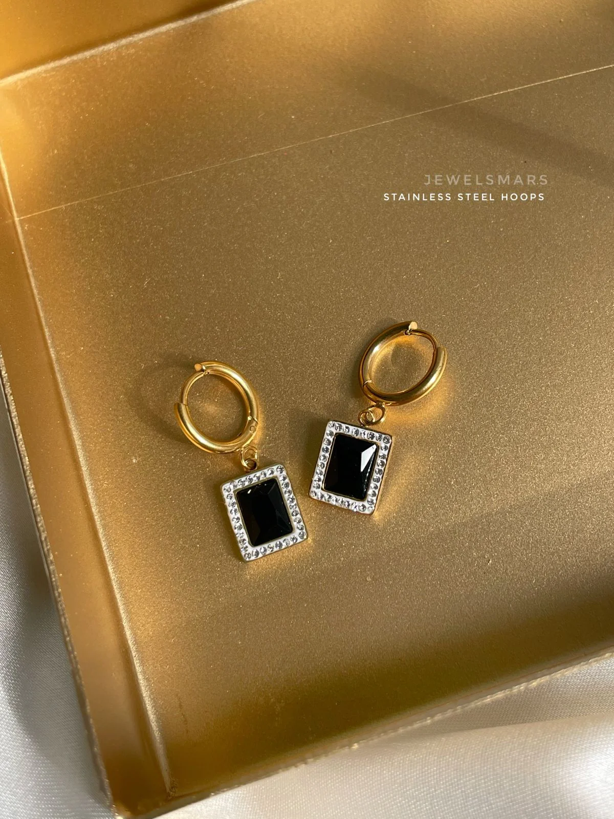 Martha Earrings - black (stainless steel) - Image 3