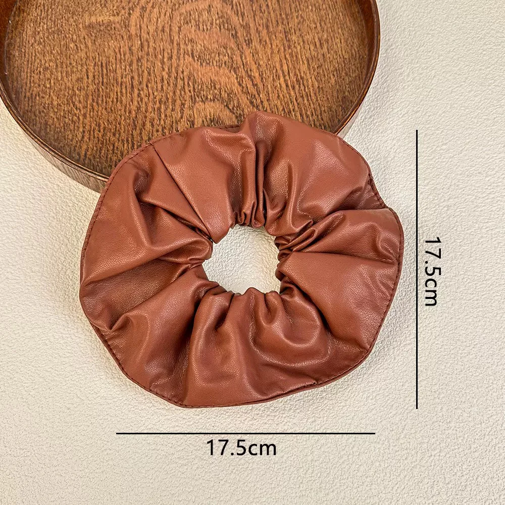 Maxine Leather Scrunchie - Image 4