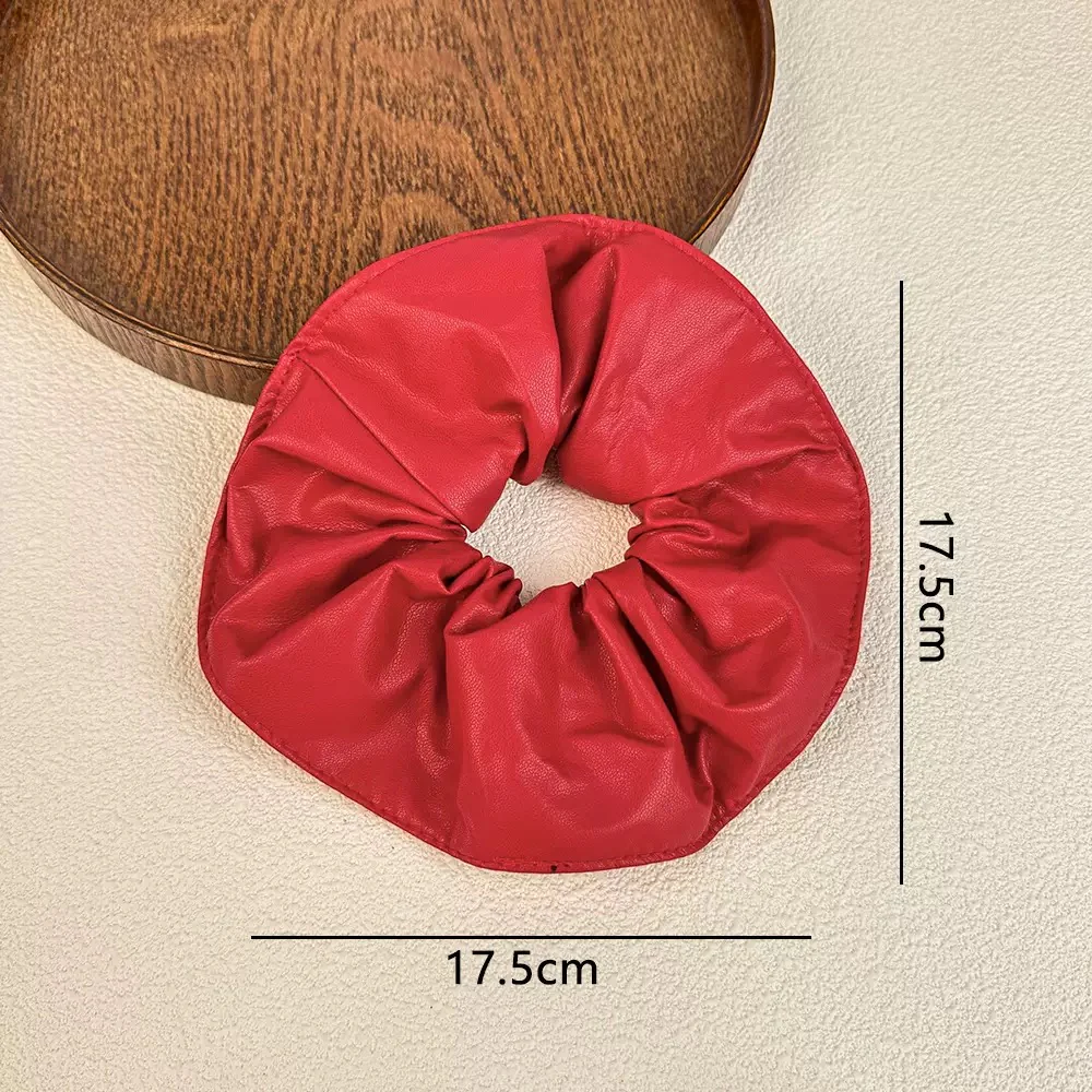 Maxine Leather Scrunchie - Image 5