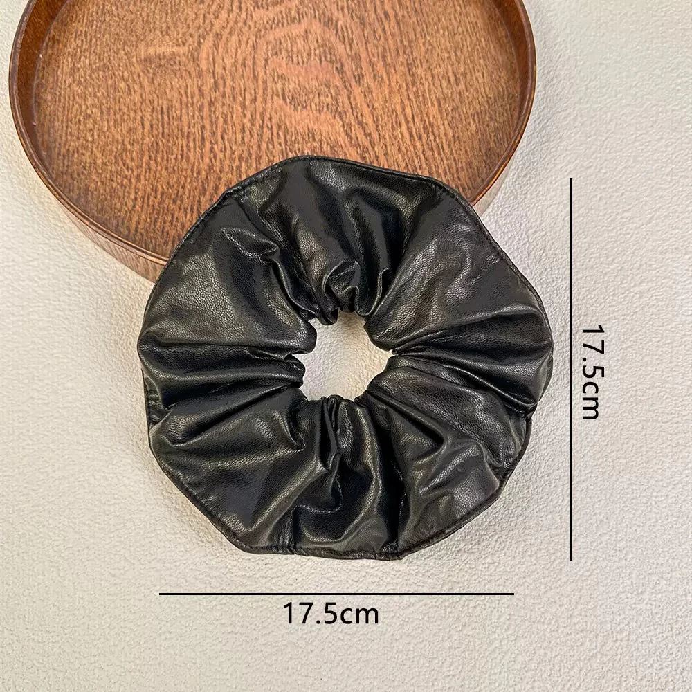 Maxine Leather Scrunchie - Image 6