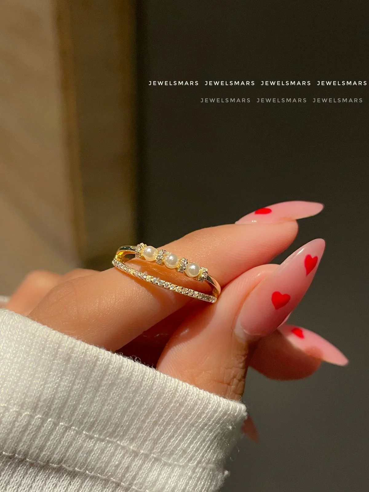 Megan Pearly Tiara Ring - Image 2