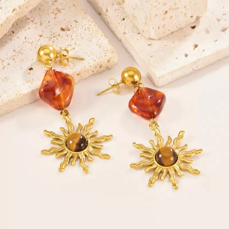 Melard Style trendy Sun Earrings - Image 3