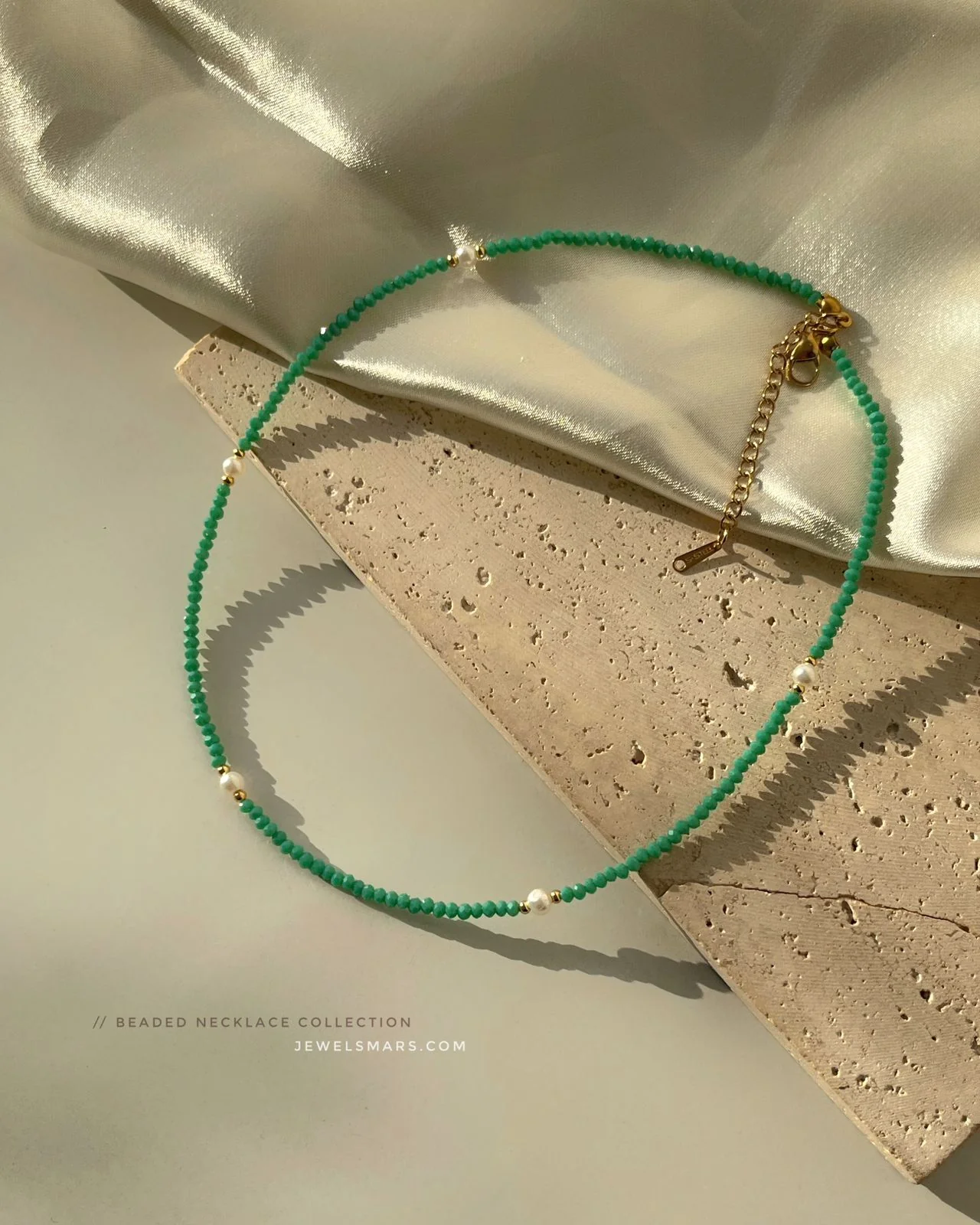 Melissa Beaded Necklace- stainless steel