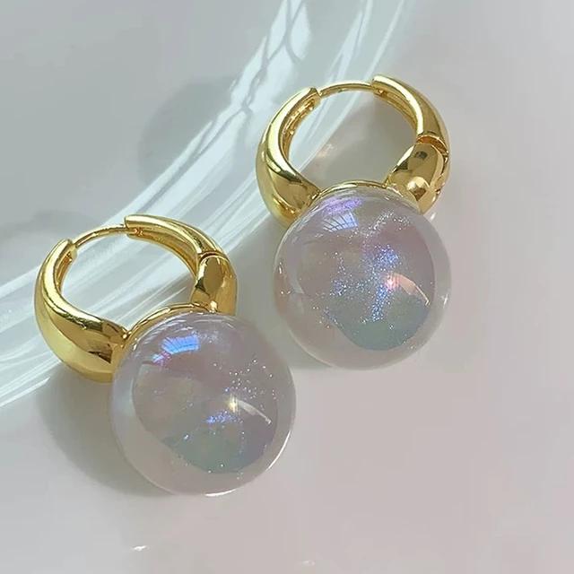 Mermaid Pearl statement hoop earrings - Image 2