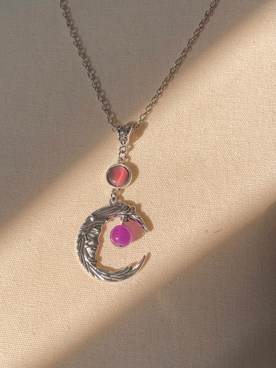 Midnight Aura Crescent Necklace - Image 3
