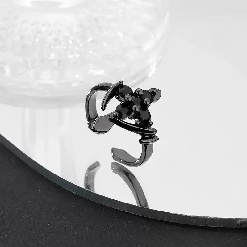 Midnight Fleur Cross Ring - Image 2