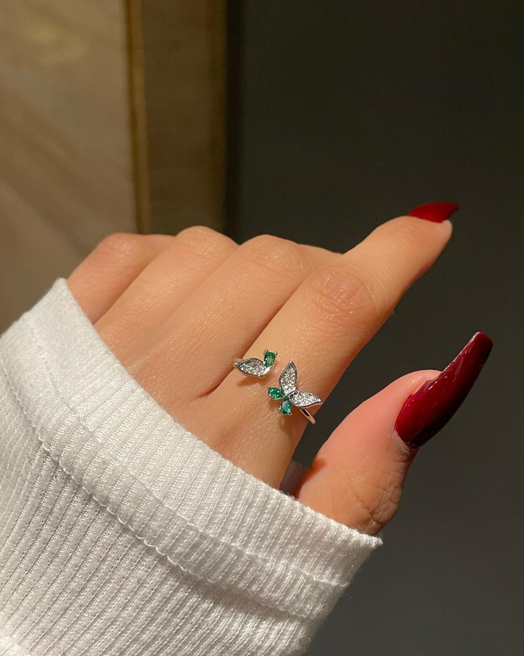 Mini Butterfly Ring- green - Image 3