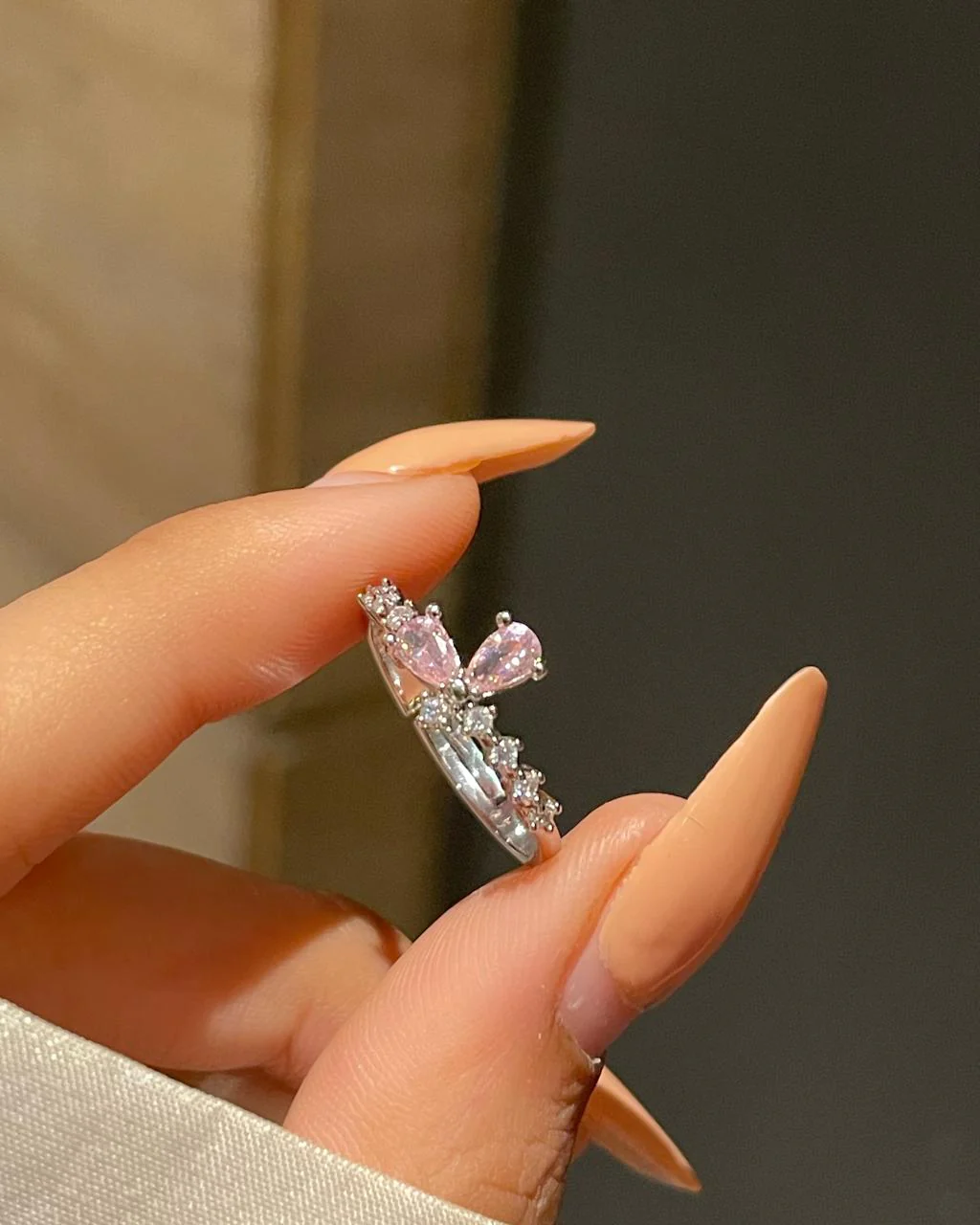 Mini Butterfly Ring- pink - Image 2