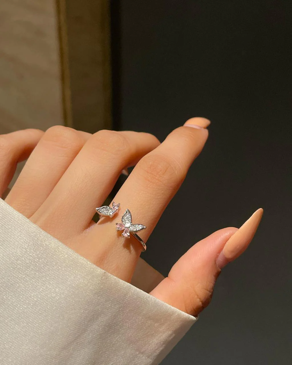 Mini Butterfly Ring- pink - Image 2