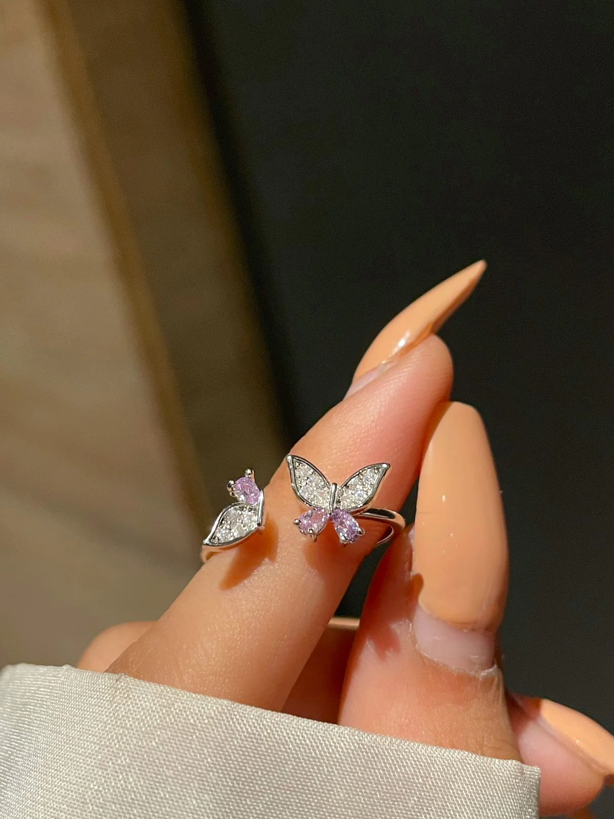 Mini Butterfly Ring-purple - Image 2