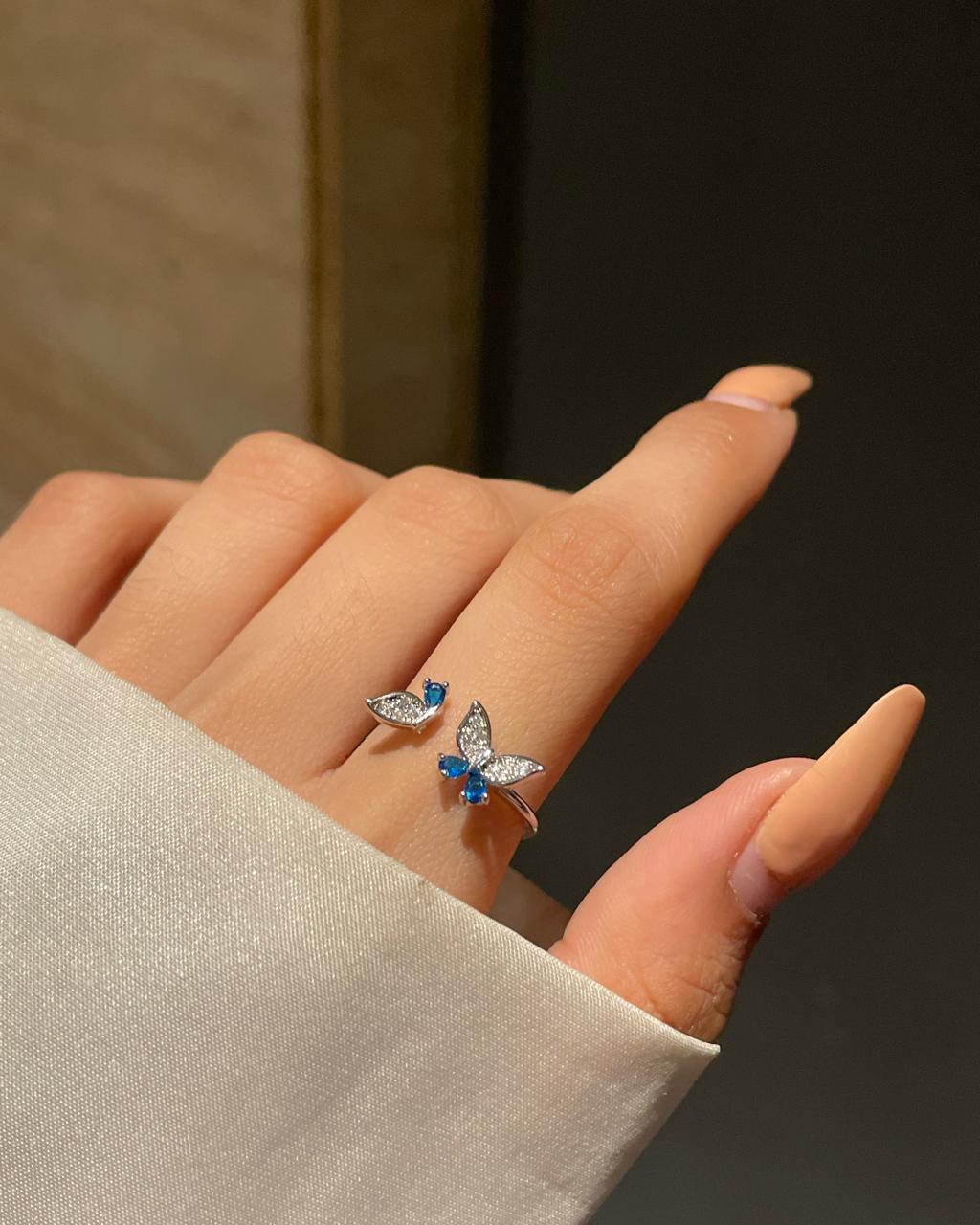 Mini Butterfly Ring- royal blue - Image 2