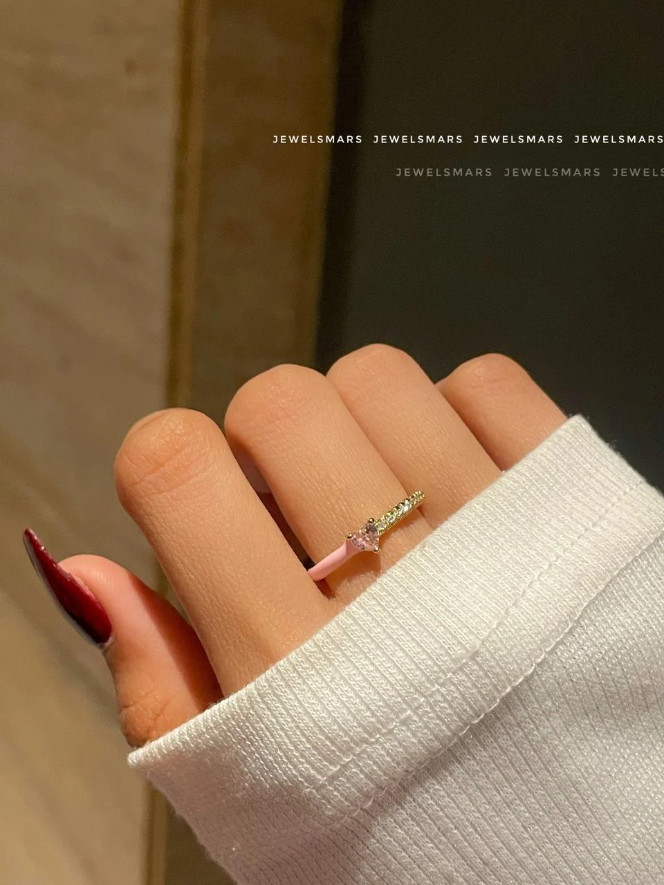 Mini Heart ring- pink - Image 3