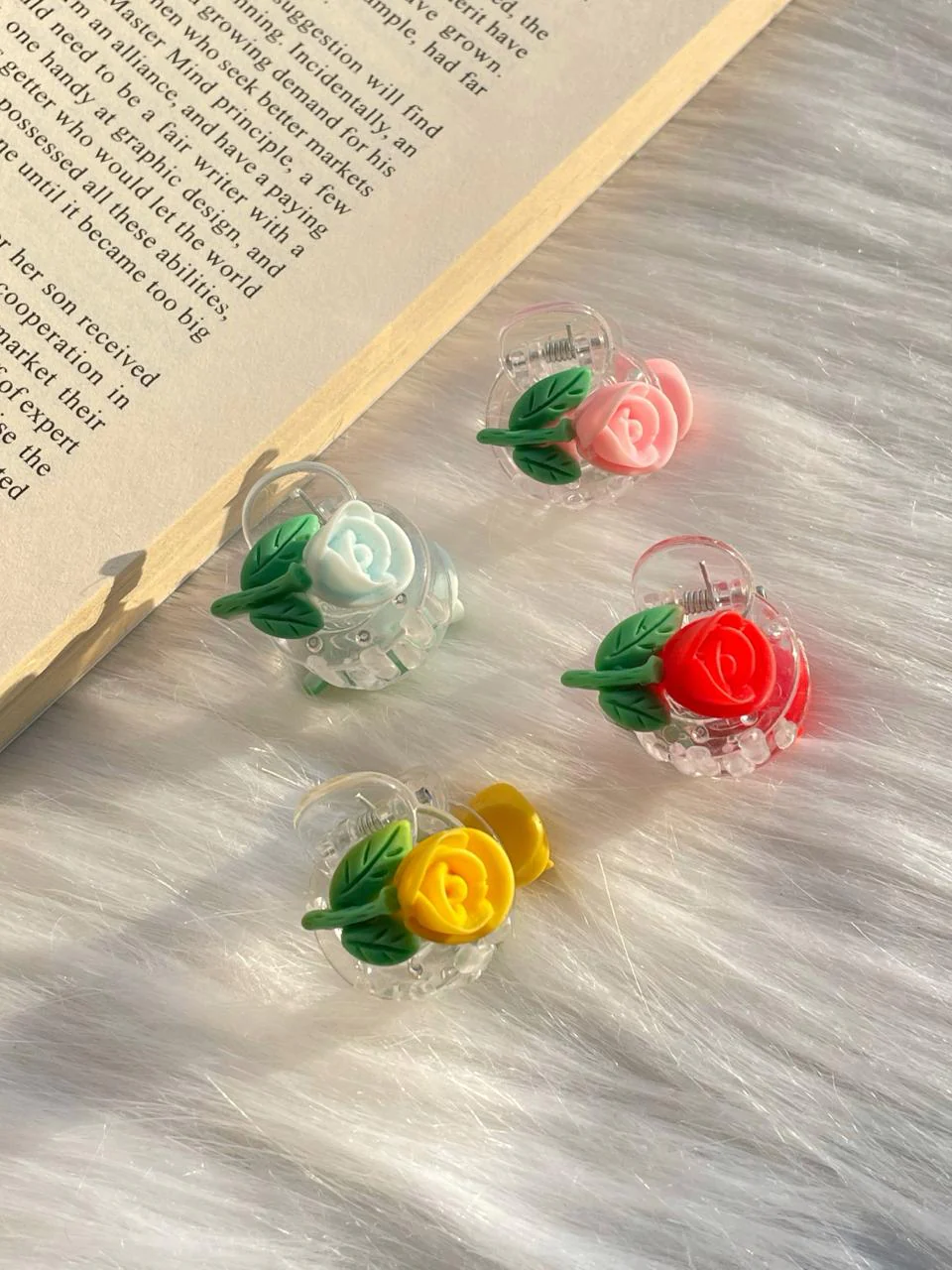 Mini Rose Hairclips - Image 2