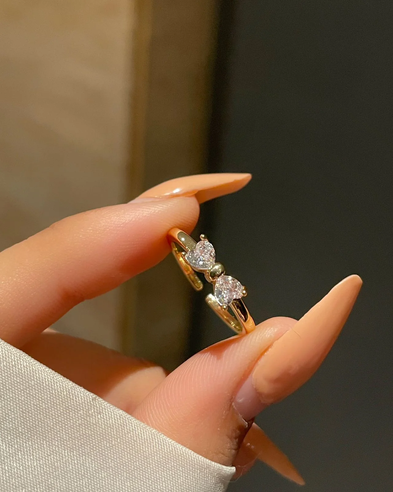 Minimal Bow Ring- golden