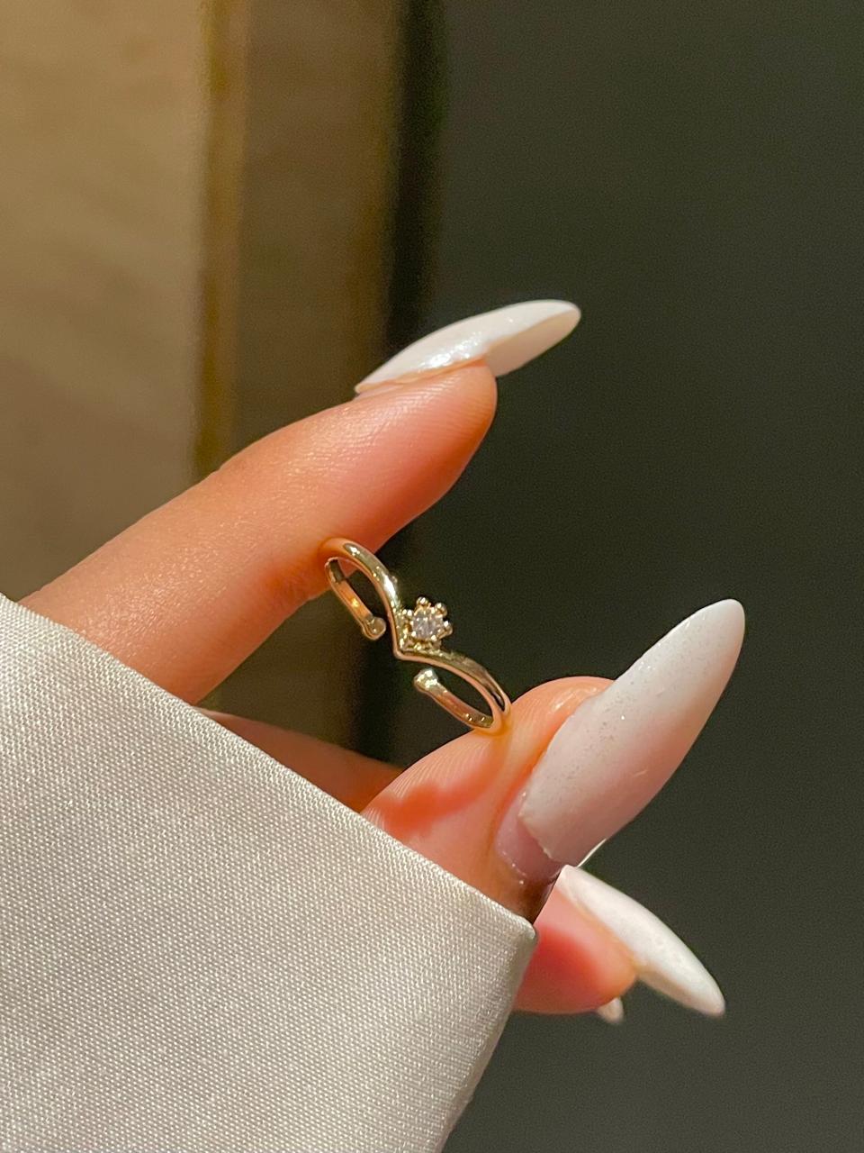 Minimal Crown Promise Ring - Image 2