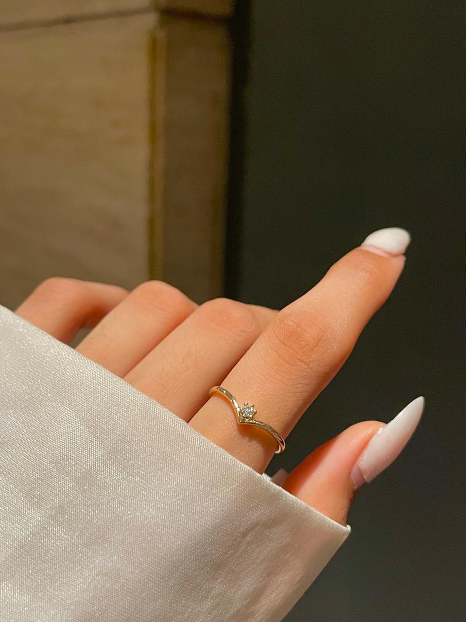 Minimal Crown Promise Ring - Image 3