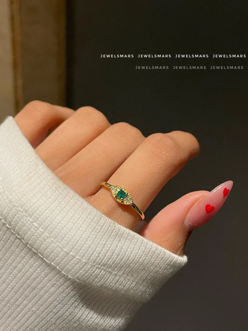 Minimal Eye ring- green - Image 2