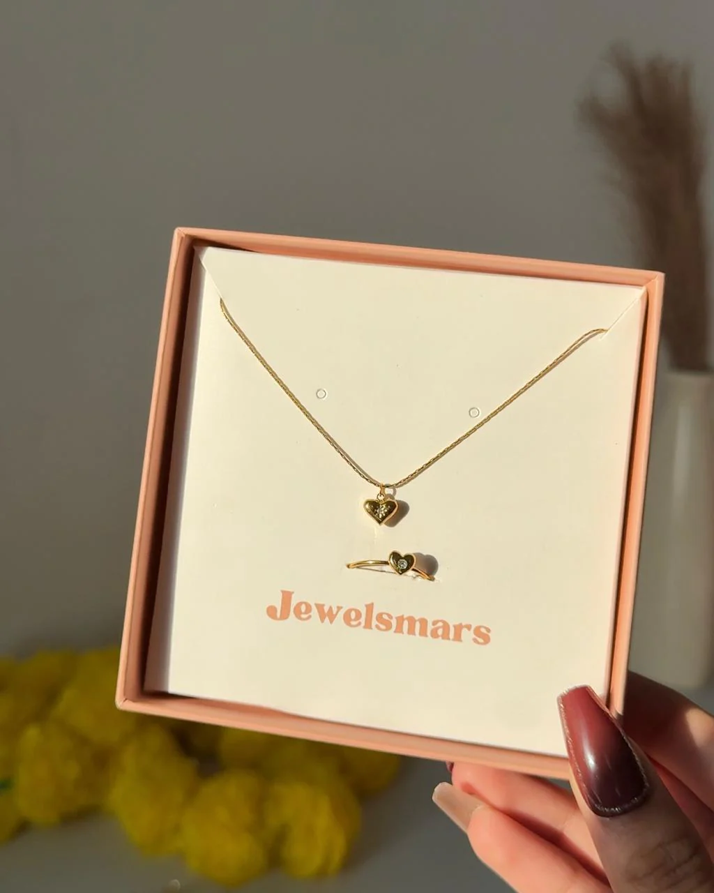 Minimal Heart Gift Set (necklace + ring) - Image 2