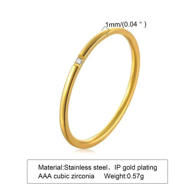 Minimal Promise Ring - golden (stainless steel) - Image 4