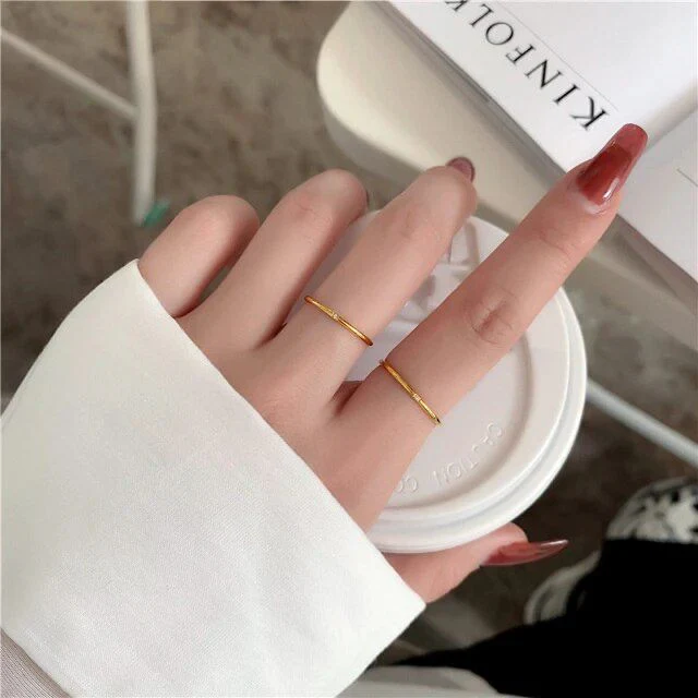 Minimal Promise Ring - golden (stainless steel) - Image 5