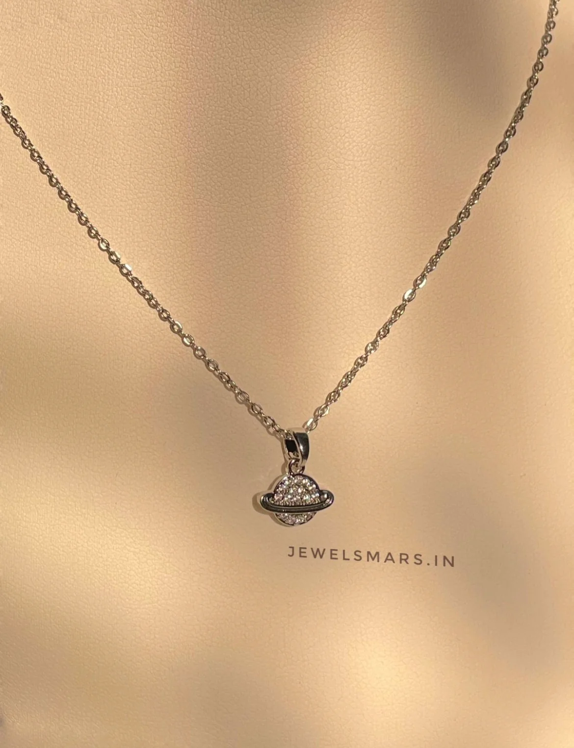 Minimal Saturn Necklace - Image 2