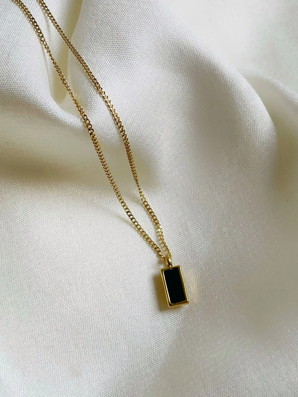 Minimalist Black Necklace - Image 2