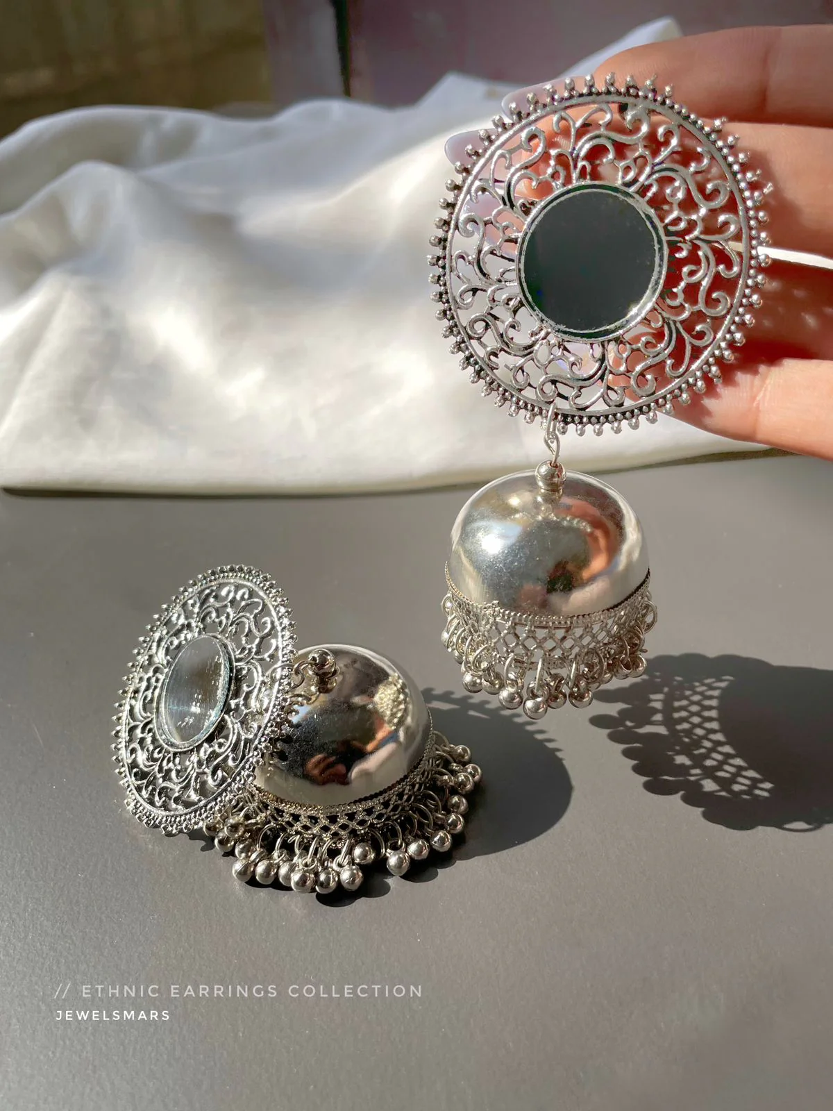 Mirror Jhumkas - Image 2