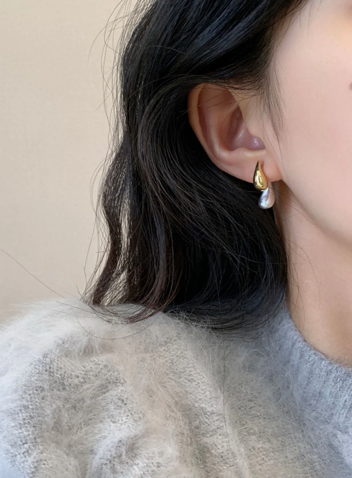 Mixology Metal Teardrop Earrings
