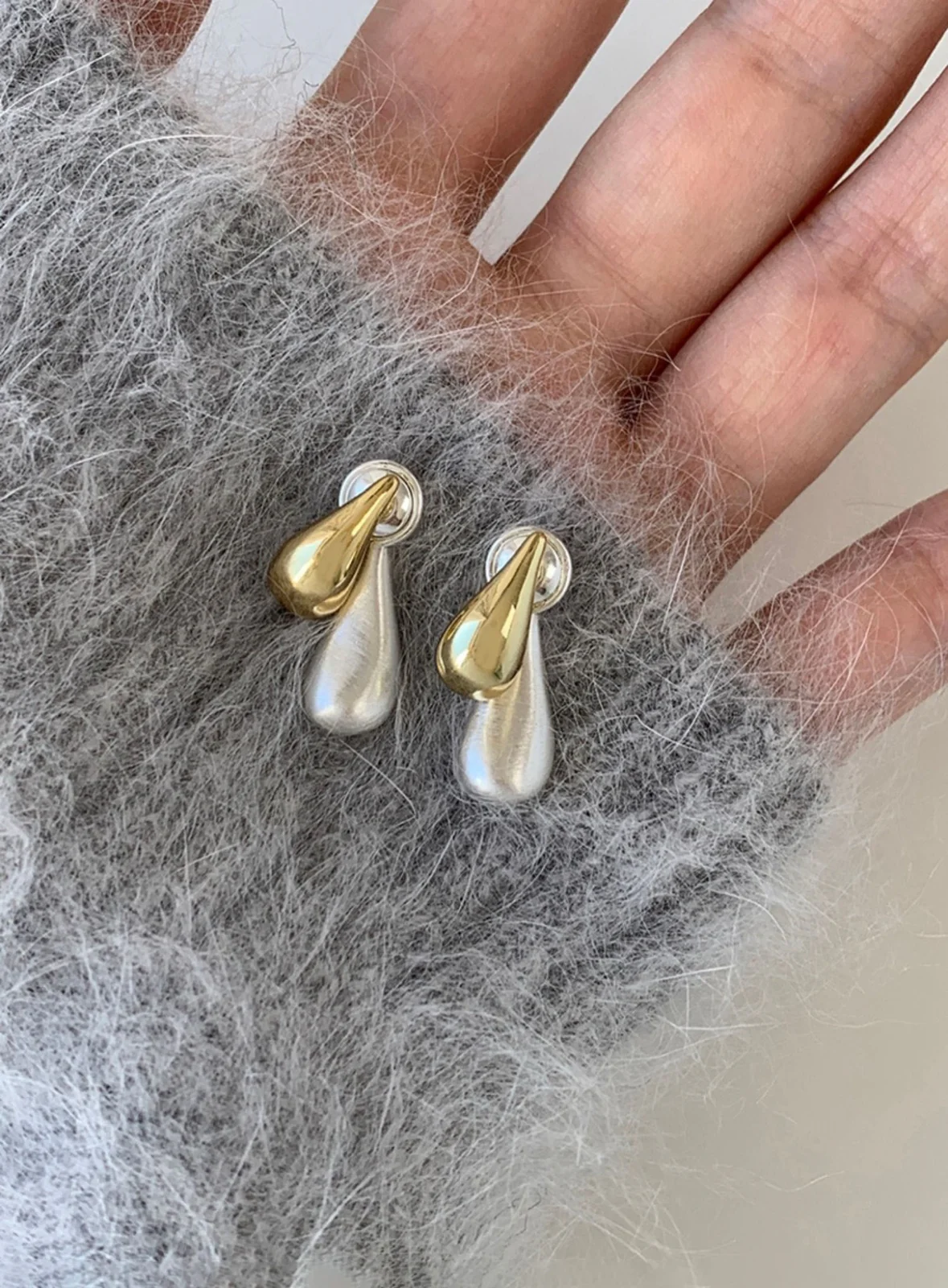 Mixology Metal Teardrop Earrings - Image 2