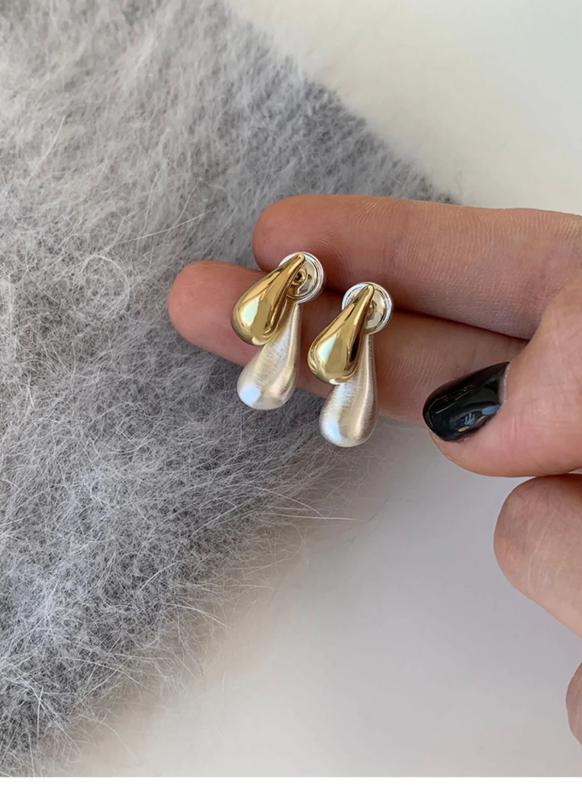Mixology Metal Teardrop Earrings - Image 4