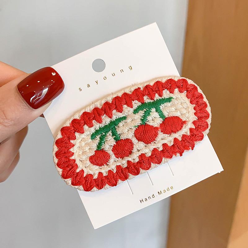 Mon Cherry Crochet Hair Clip - Image 2