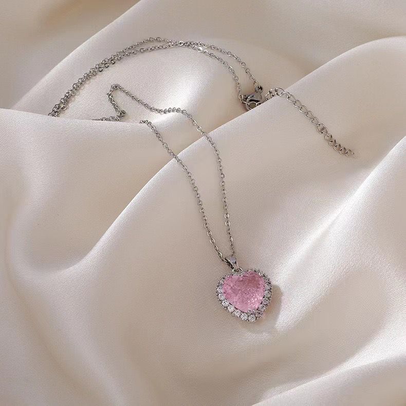 My Whole Heart Necklace- pink - Image 3