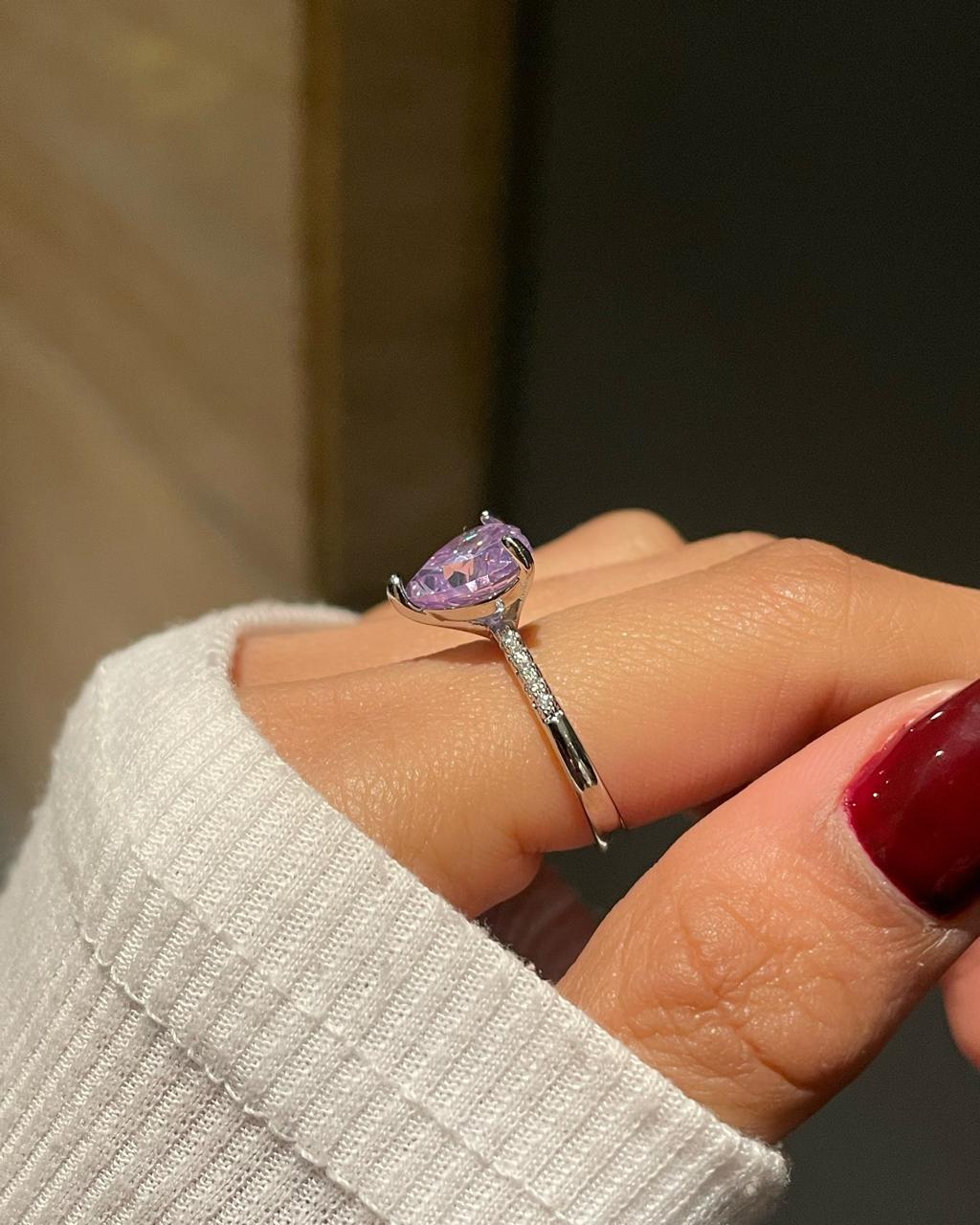 My Whole Heart Ring- purple - Image 2