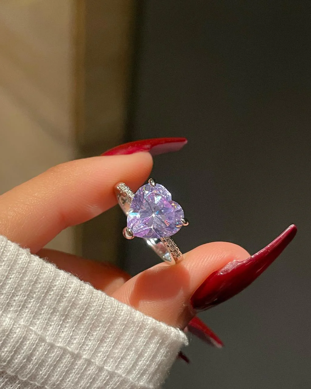 My Whole Heart Ring- purple - Image 3