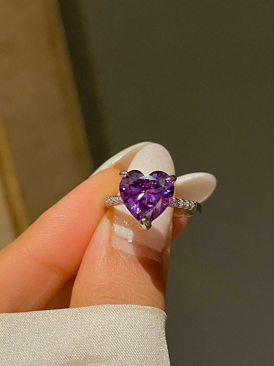 My Whole Heart Ring- purple - Image 2