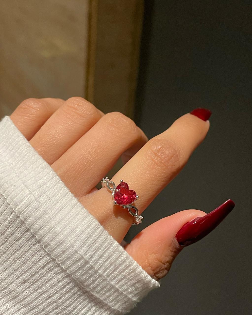 Mystical Heart Ring- red - Image 2
