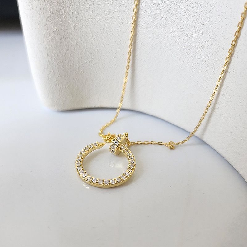 Nail Reversible Necklace - golden - Image 2