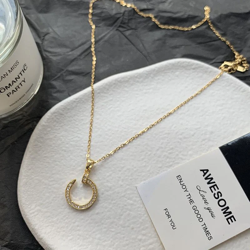 Nail Reversible Necklace - golden - Image 3