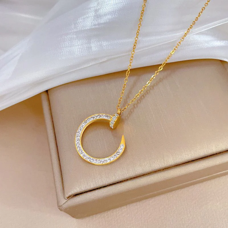Nail Reversible Necklace - golden - Image 4