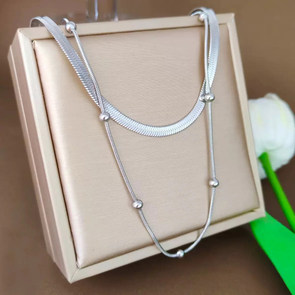 Natalia Herringbone Necklace - Image 3