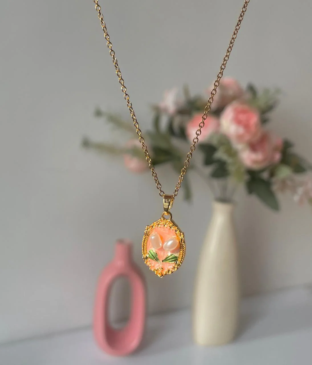 Nectarine Pearl Necklace - Image 2