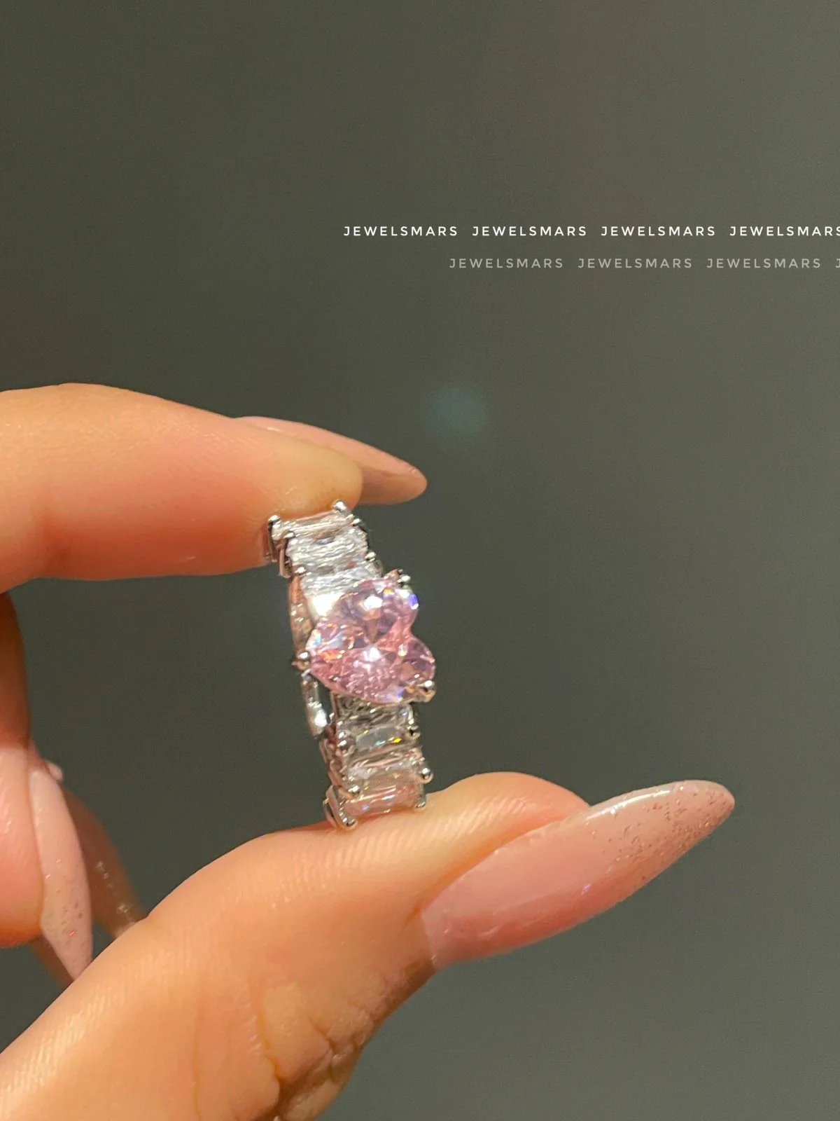 New Gigi Heart Ring - pink
