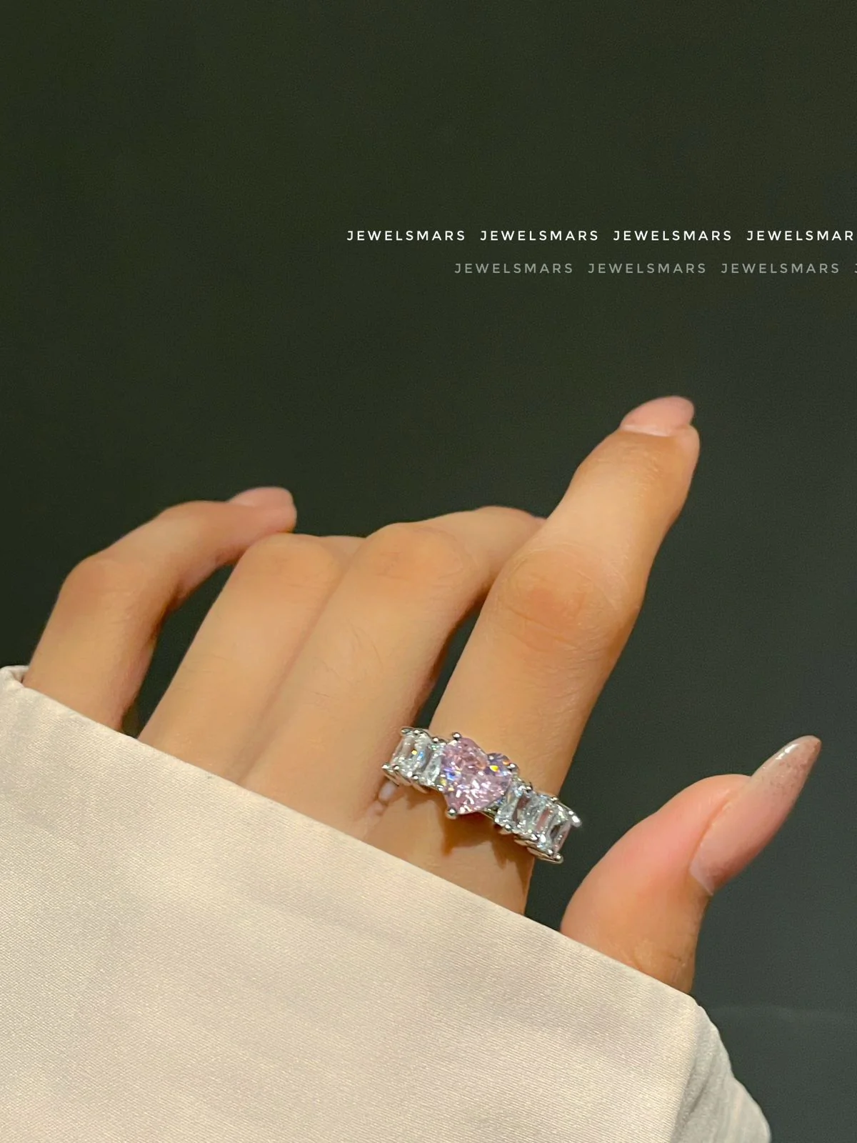 New Gigi Heart Ring - pink - Image 2