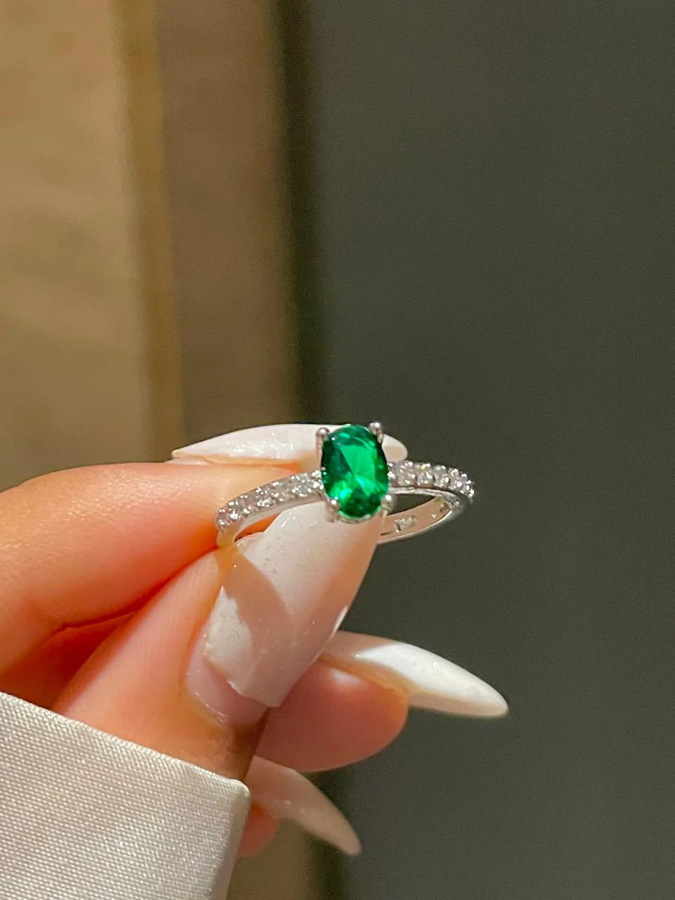 Nora Minimal Ring- green - Image 2